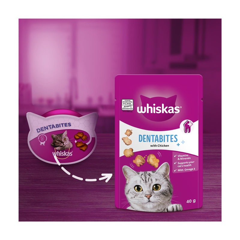 Whiskas cat dental treat biscuits with chicken 50g - British product