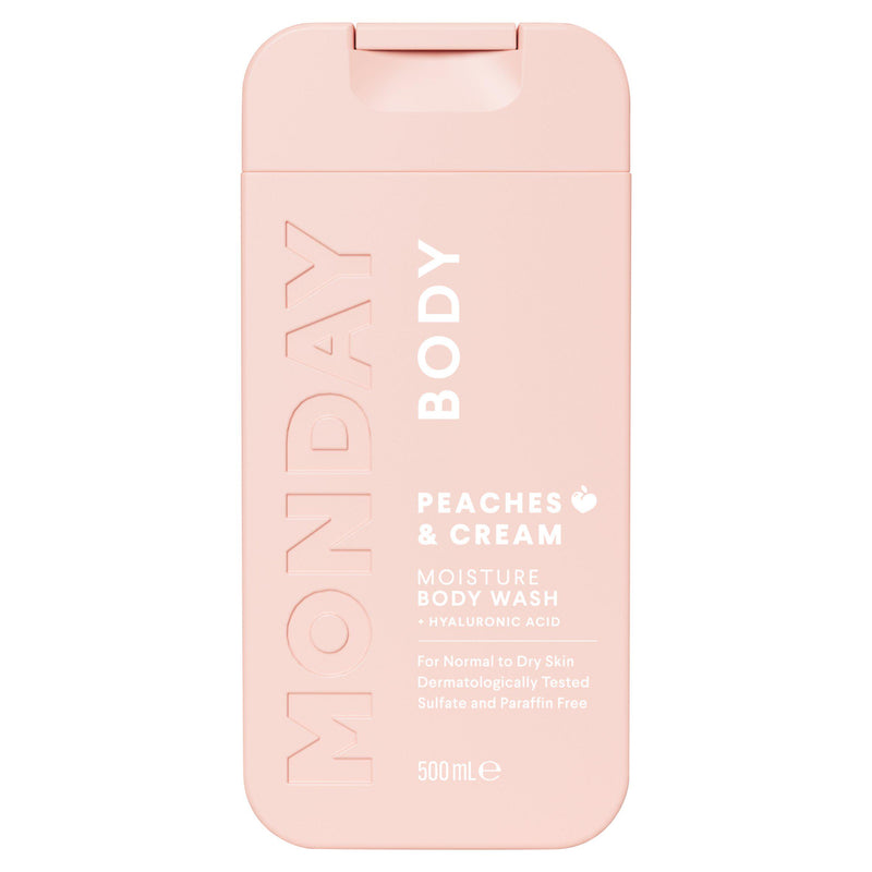 Monday body wash Peaches & Cream 500ml, imported from the UK