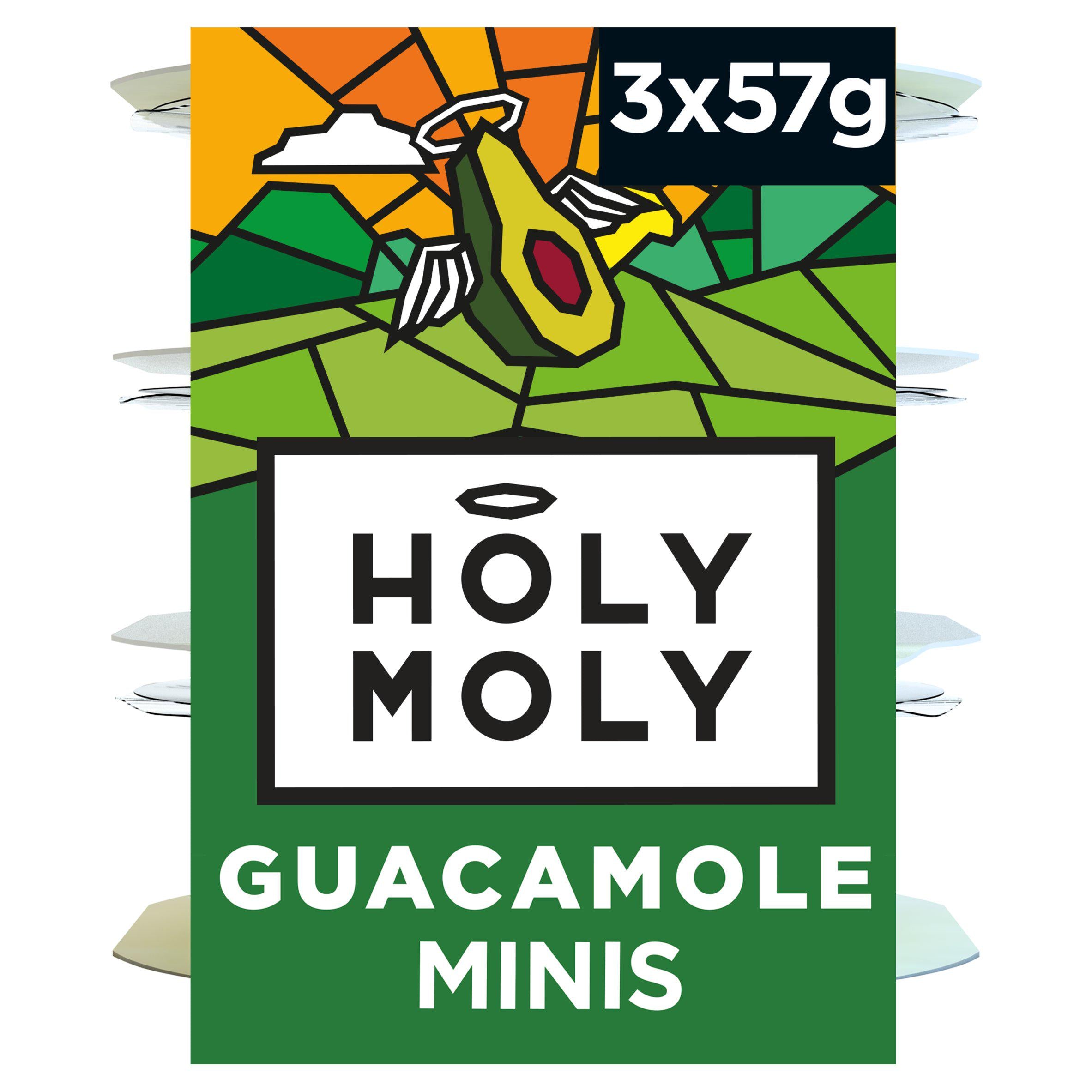 Holy Moly Minis Guacamole Original 3x57g, UK version