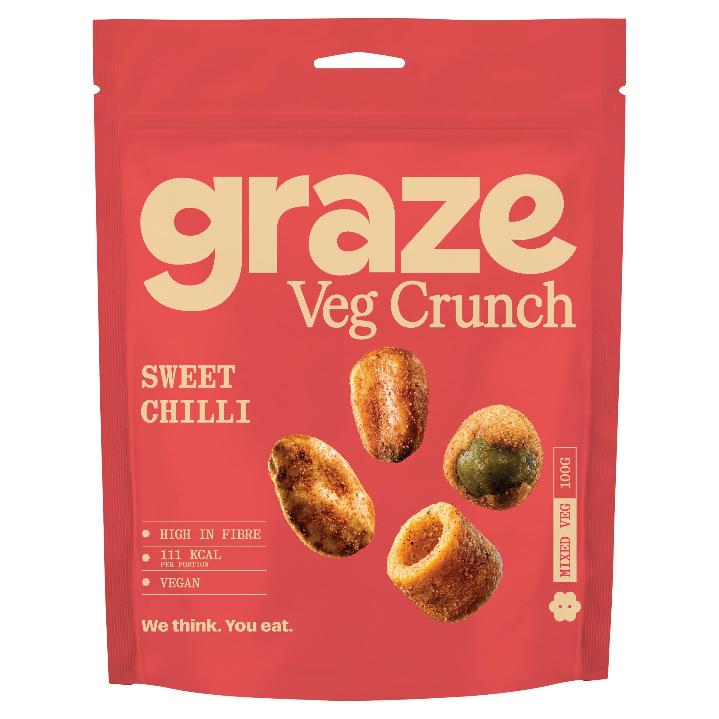 Graze sweet chilli roasted crunch mix snack 100g (British brand)