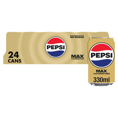 Sainsburys Pepsi Max No Caffeine No Sugar Cola Cans 24 x 330ml- Buy online at McGrocer