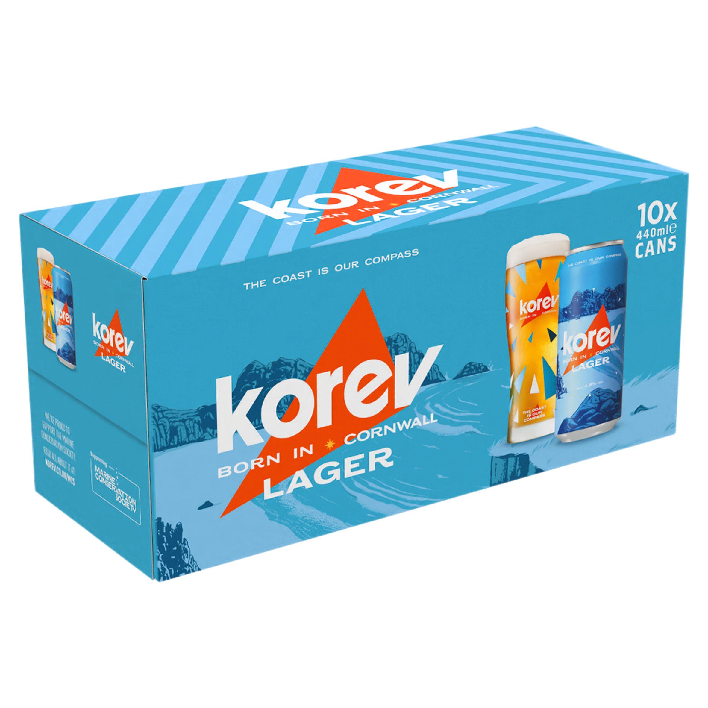 Korev Lager fridge pack 10 x 440ml, UK version