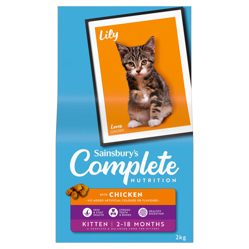 Sainsbury's kitten cat food with chicken 2kg, imported from the UK