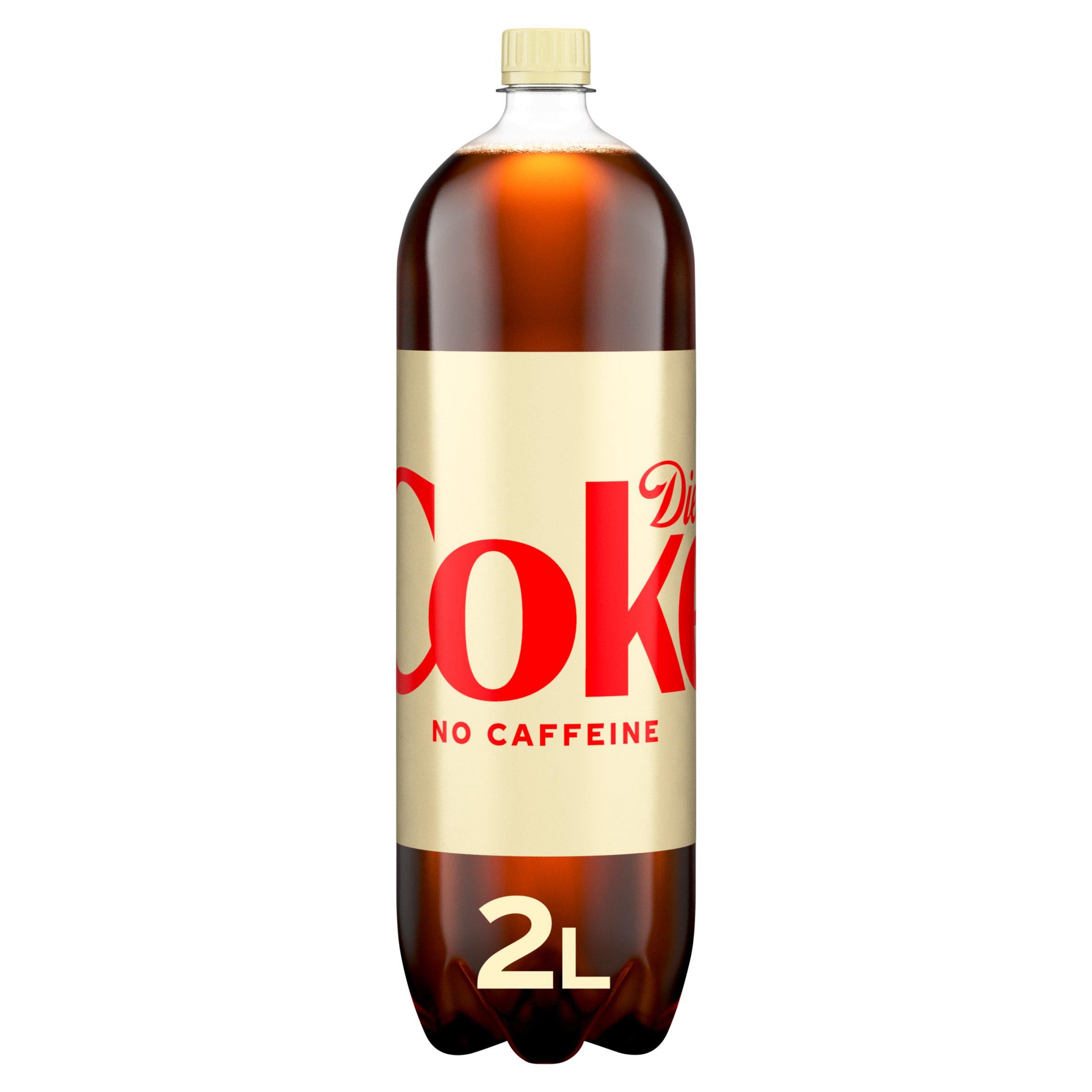 Diet Coke Caffeine Free cola 2L bottle, imported from the UK