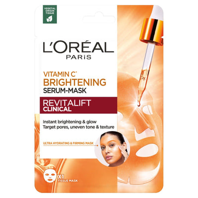 Sainsburys L'Oréal Paris Revitalift Clinical Vitamin C Serum Sheet Mask- Buy online at McGrocer