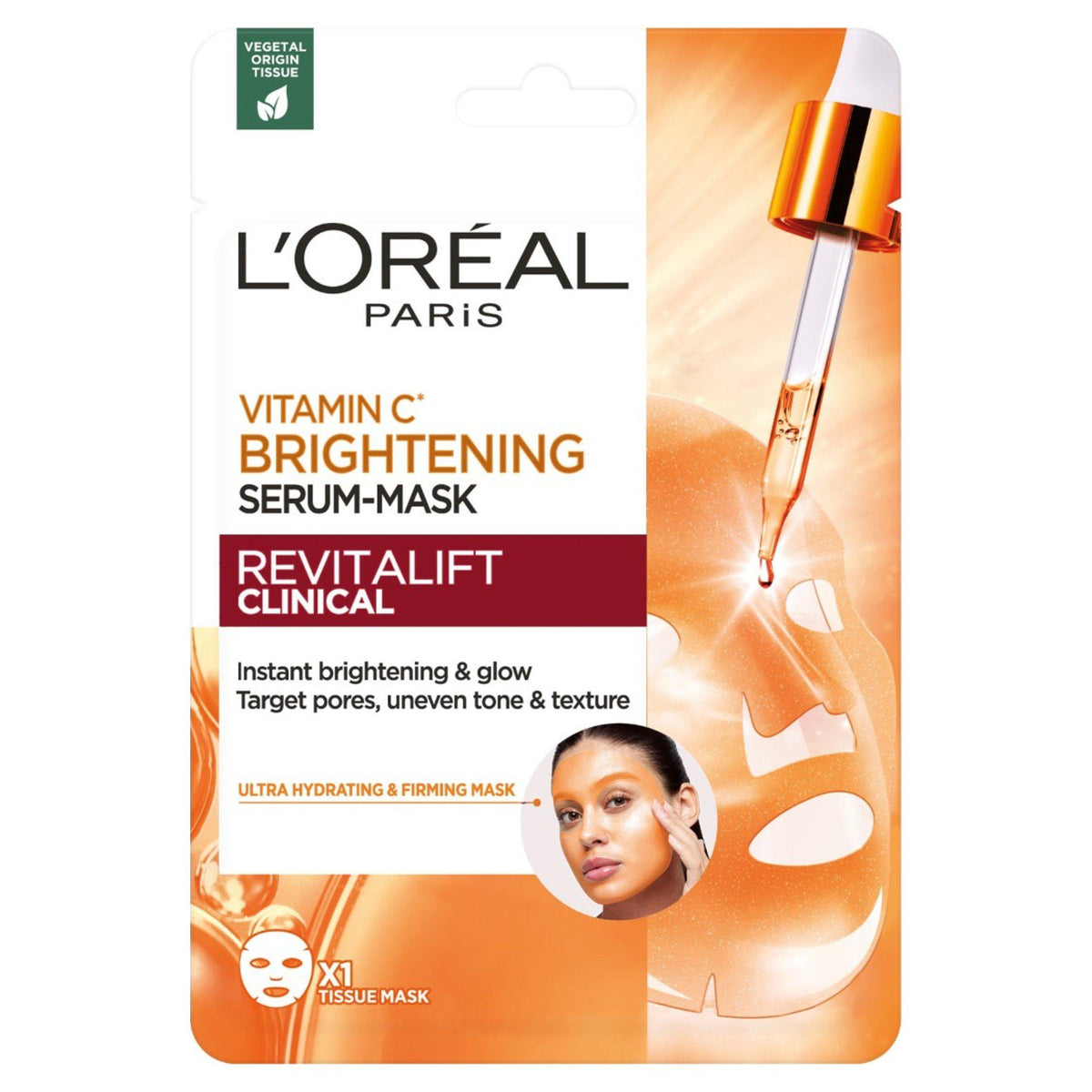 L'Oréal Paris Vitamin C sheet mask 26g (British brand)