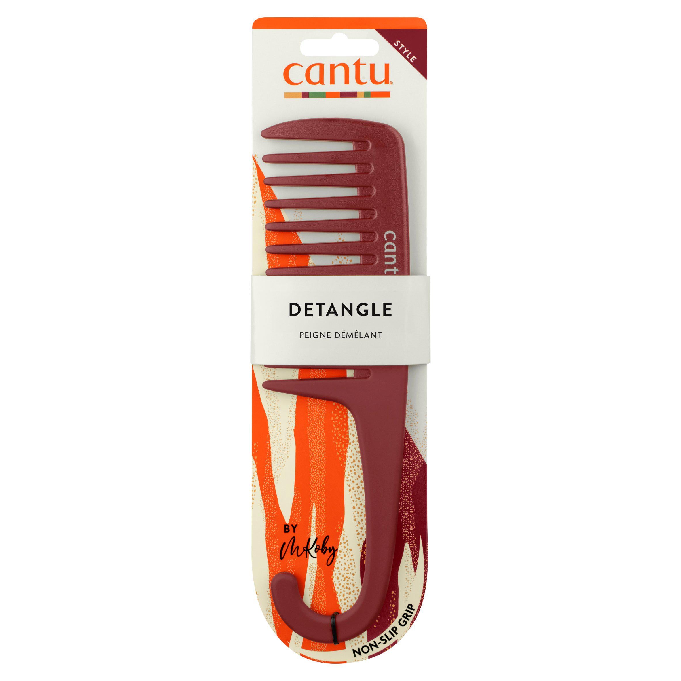 Cantu sturdy detangle comb with thick teeth and shower hook, UK version