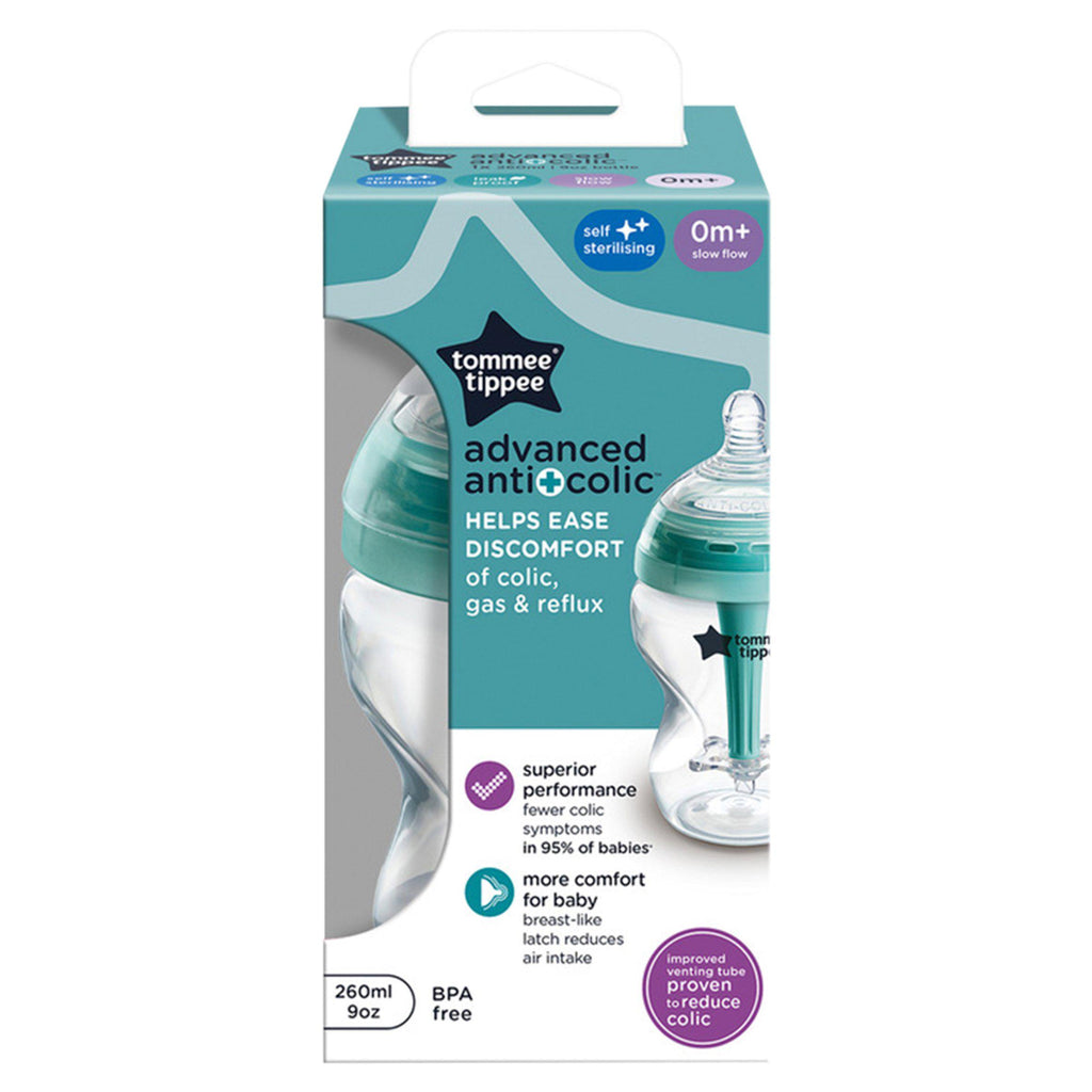 Tommee Tippee Closer to Nature Advanced Anti Colic Baby Bottle 0m+ 260ml