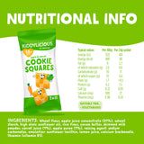 Kiddylicious Apple & Carrot Cookie Squares 6x24g - British product