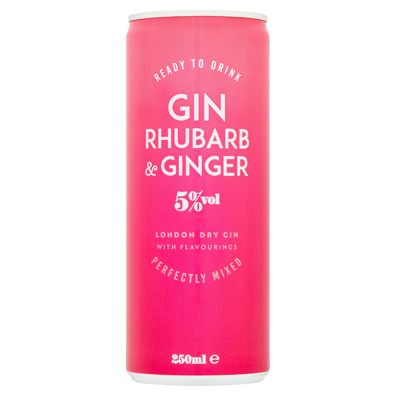 Sainsbury's Gin Rhubarb & Ginger Cocktail 250ml (British brand)