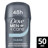 Dove Men+Care antiperspirant deodorant stick Clean Comfort 50ml, UK version