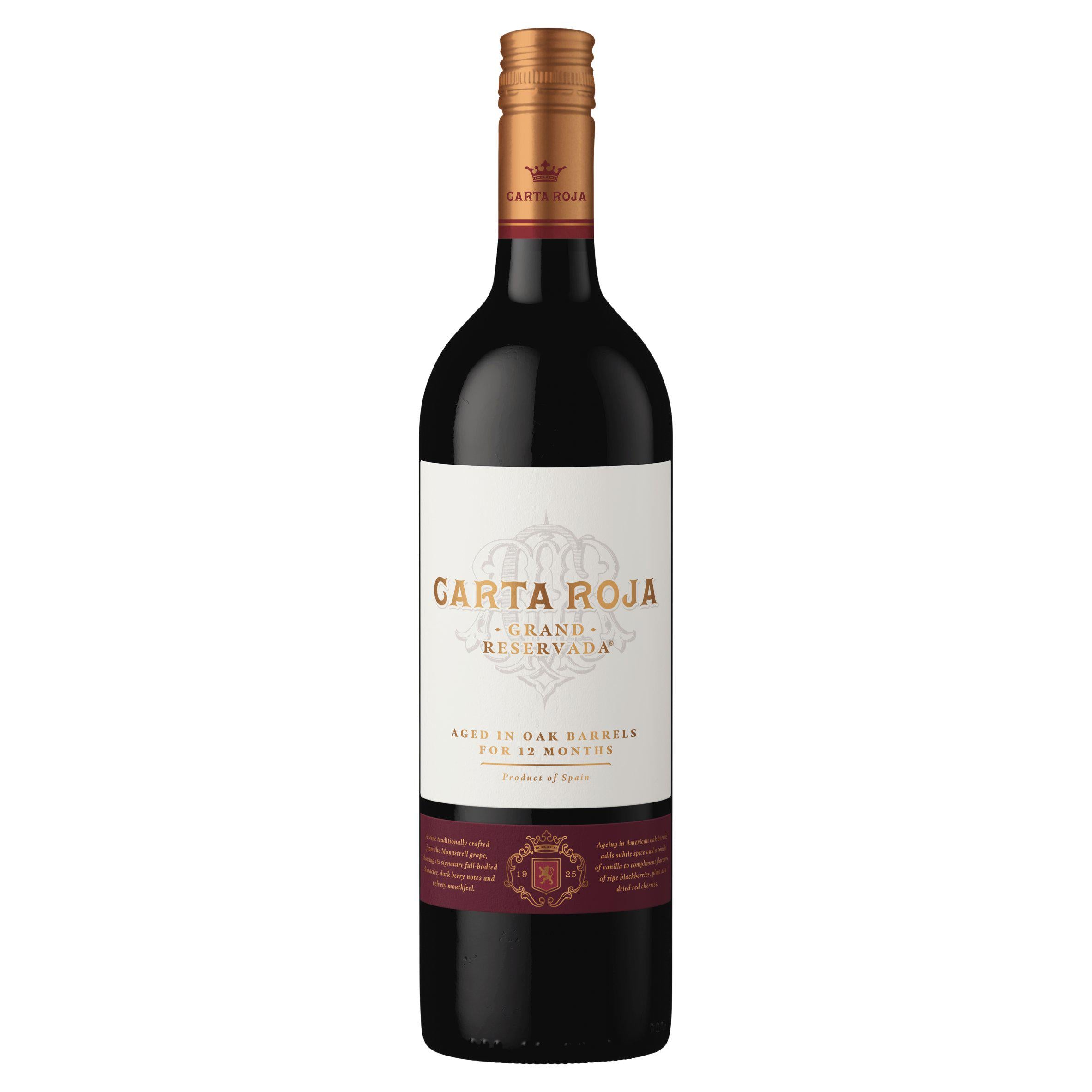 Carta Roja red wine Gran Reserva 75cl, UK version