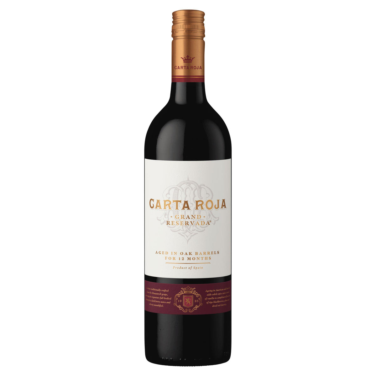 Carta Roja red wine Gran Reserva 75cl, UK version