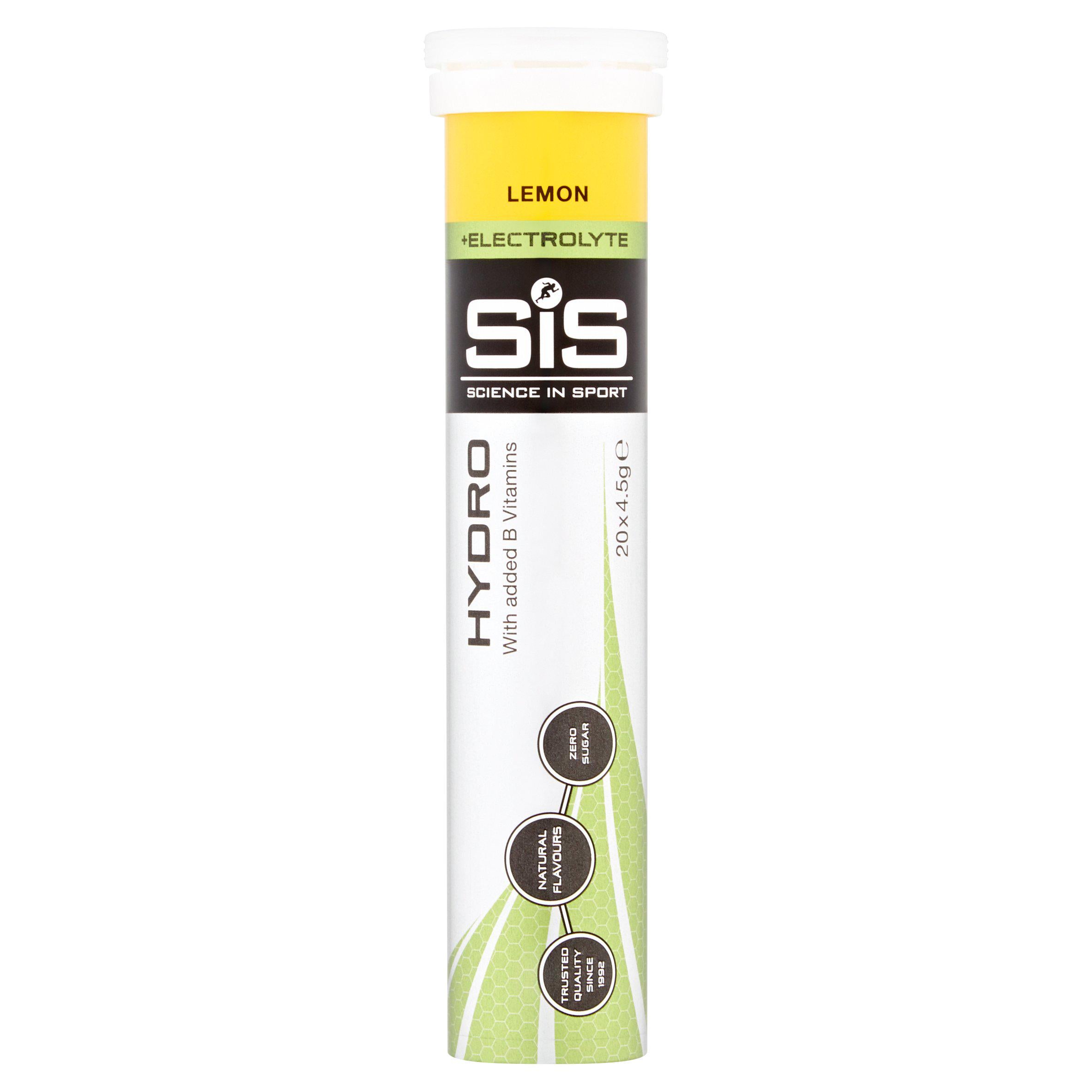 SiS Go Hydro Lemon hydration tablets 20x4.2g, imported from the UK