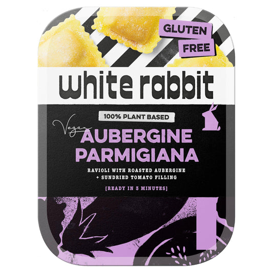 White Rabbit Aubergine Parmigiana Gluten Free Ravioli 250g GOODS Sainsburys   