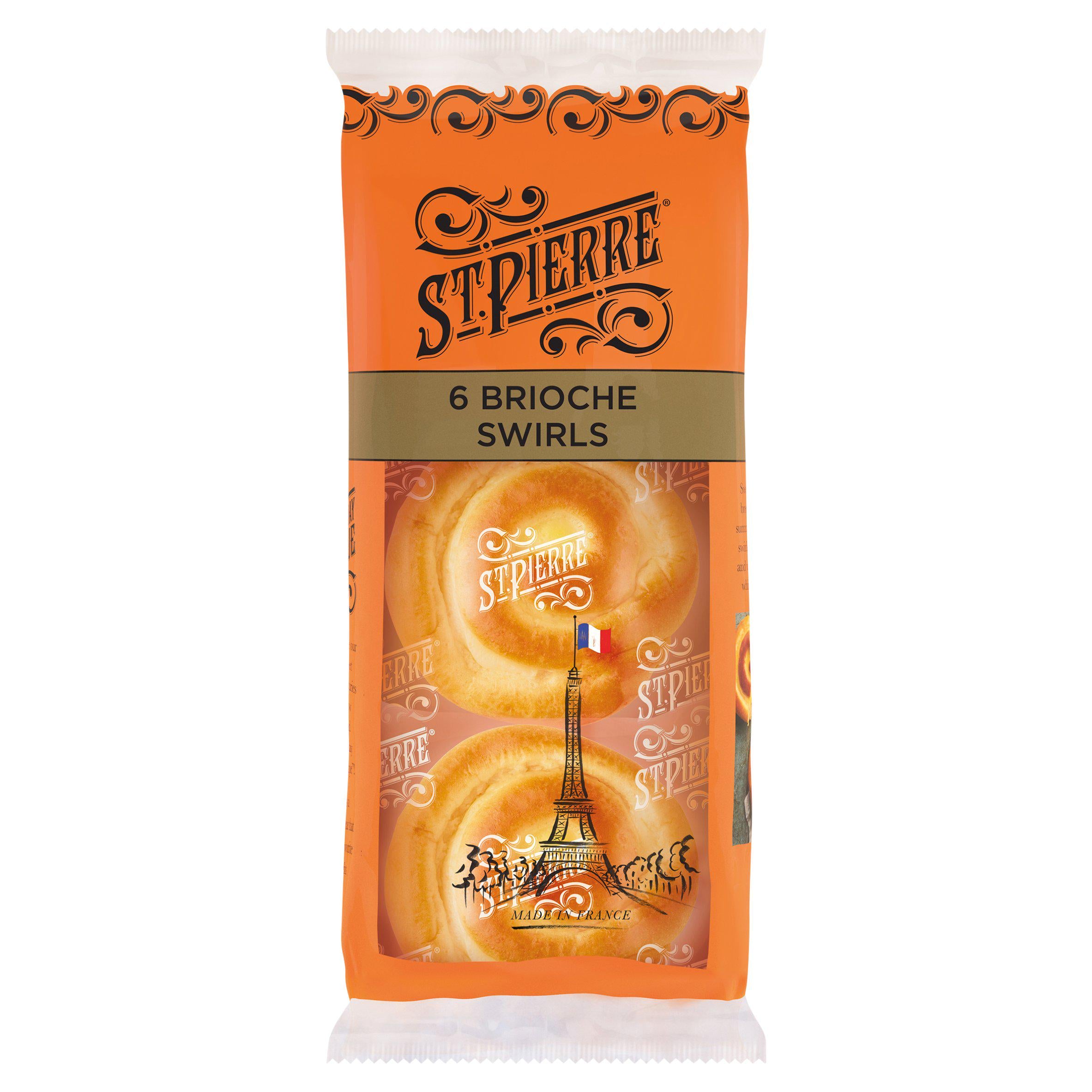 St Pierre brioche swirls vanilla custard 6 pack (British brand)