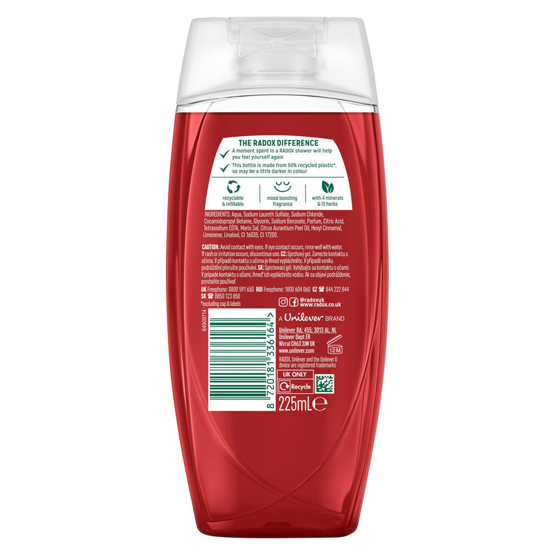 Radox shower gel Feel Ready 225ml, UK version