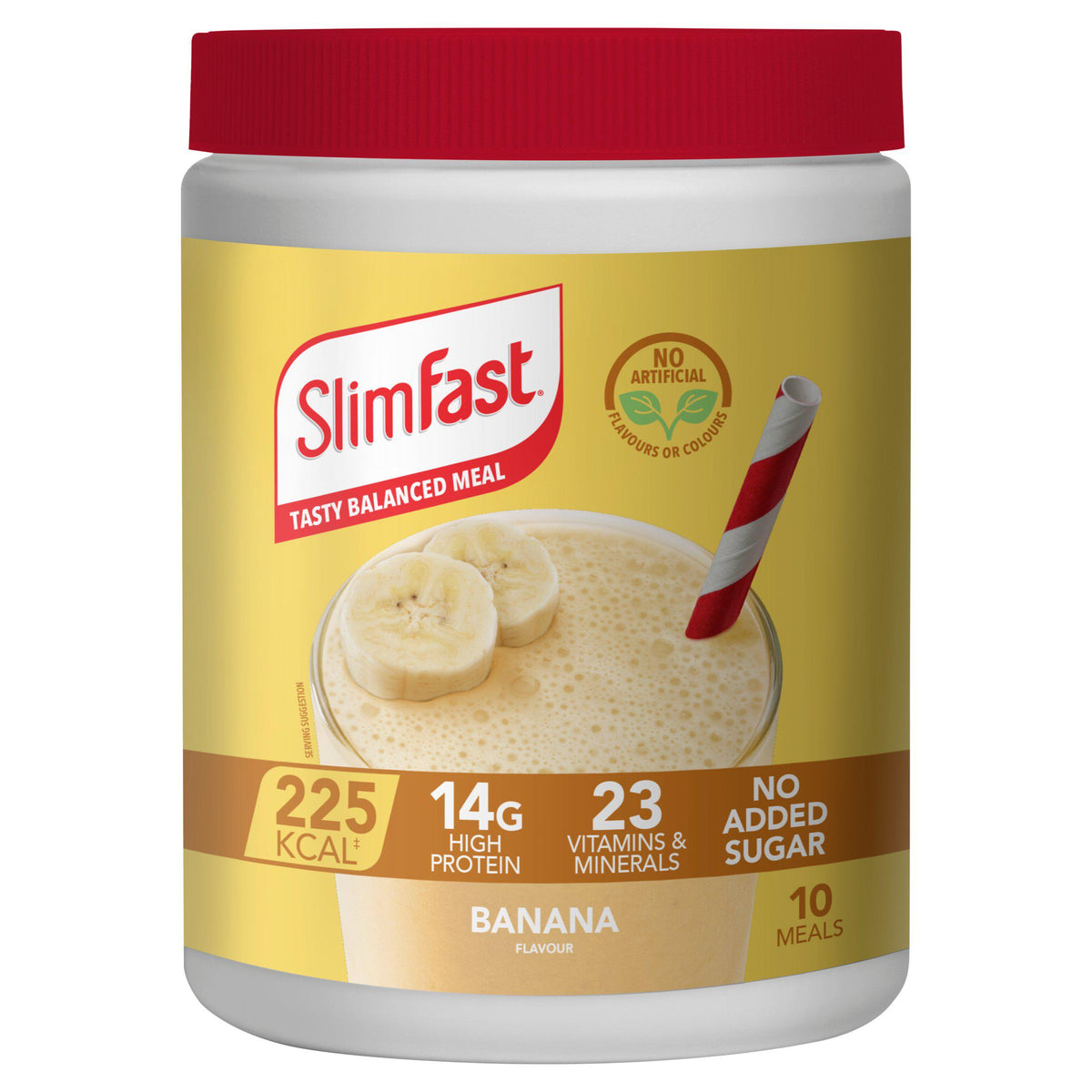 SlimFast meal replacement shake powder banana flavour 365g, UK version