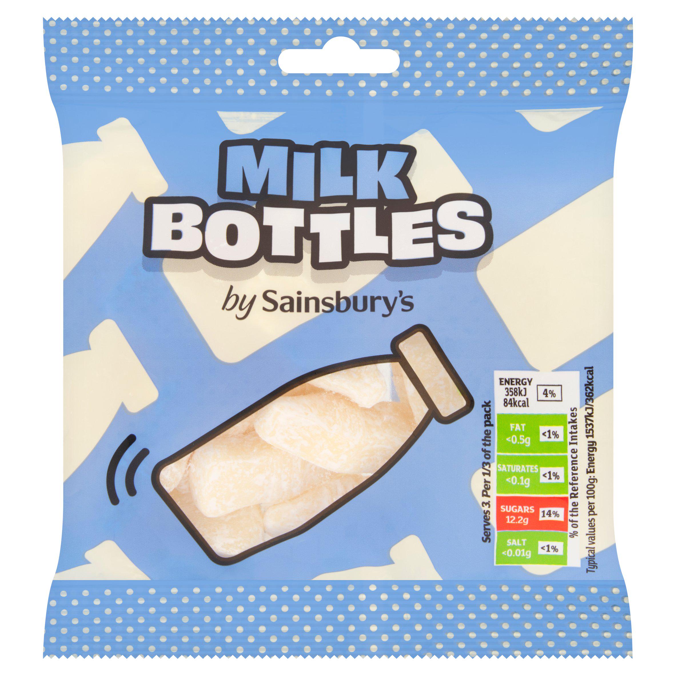 Sainsbury's milk bottle sweets 70g - British product