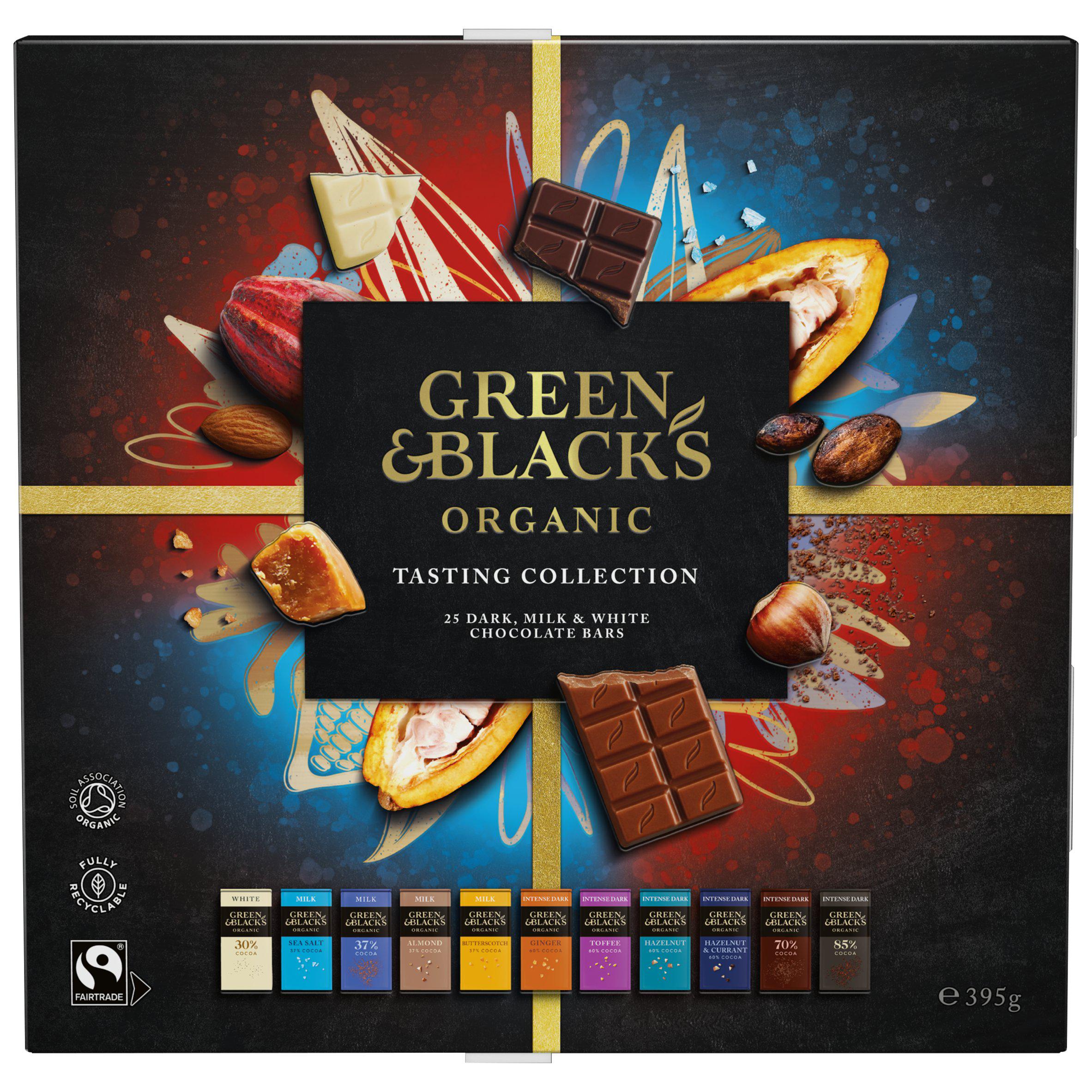 Organic Tasting Collection Dark Milk and White Chocolate Gift Set 395g