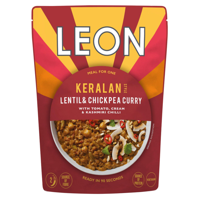 Leon Keralan Style Lentil & Chickpea Curry 250g, imported from the UK