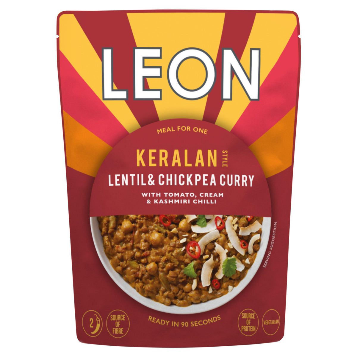 Leon Keralan Style Lentil & Chickpea Curry 250g, imported from the UK