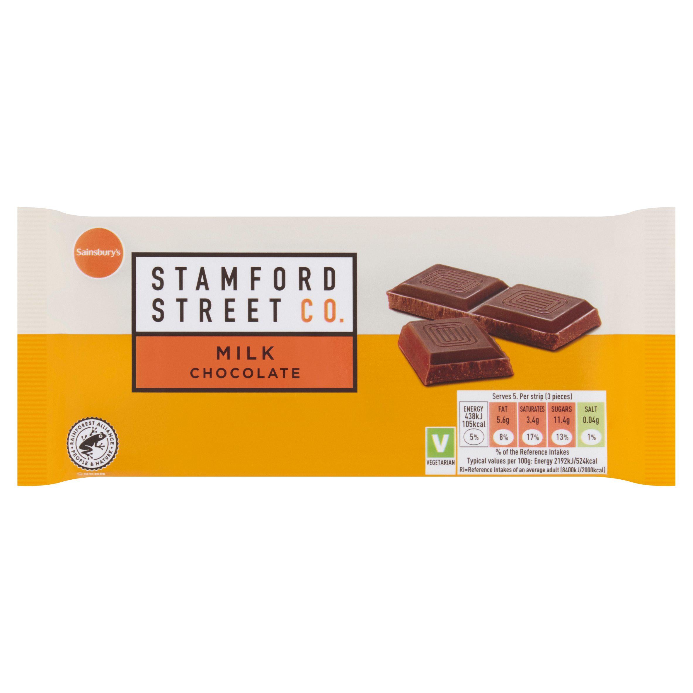 Stamford Street Co. milk chocolate 100g (British brand)
