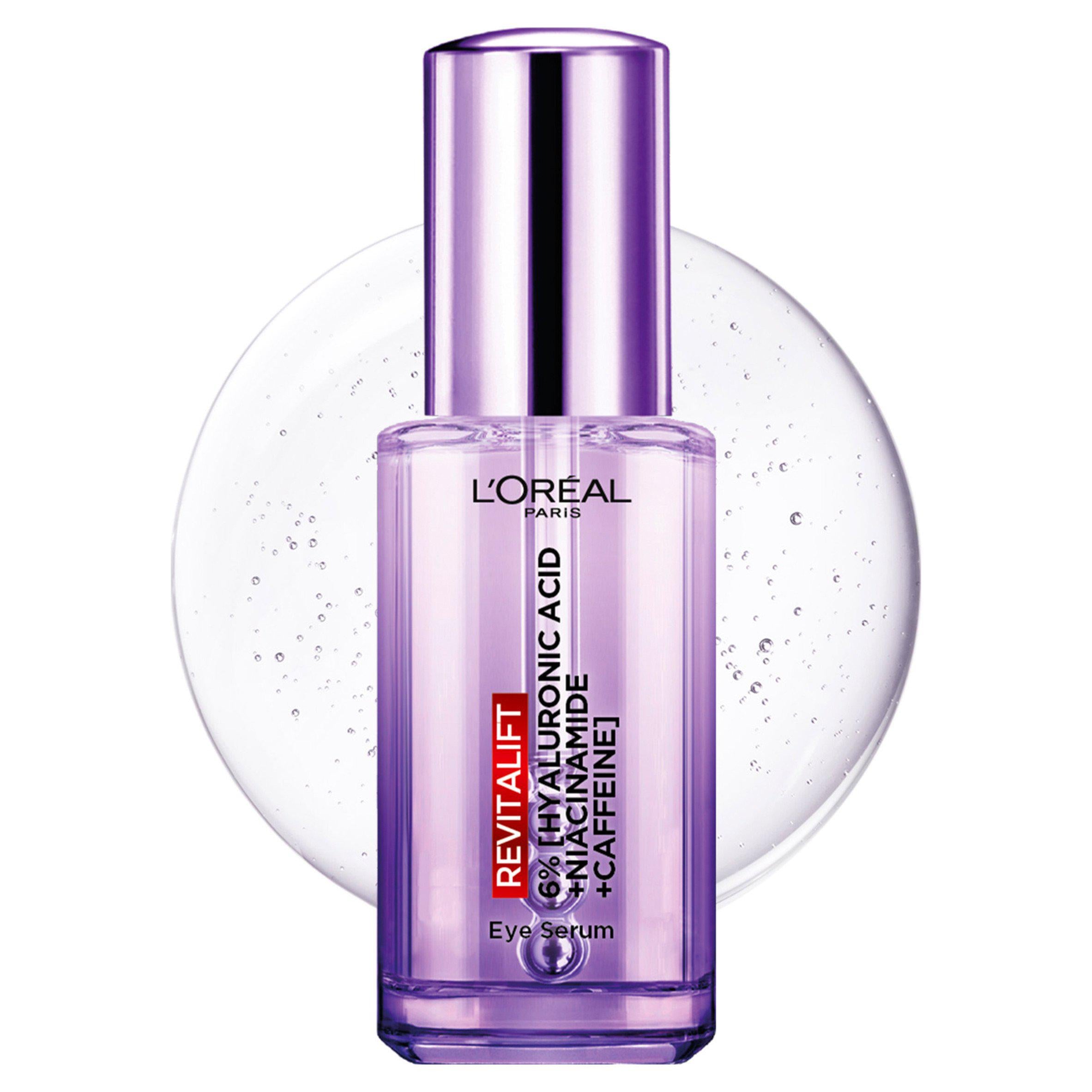 L'Oreal Paris 2.5% Hyaluronic Acid and Caffeine Eye Serum 20ml (British brand)