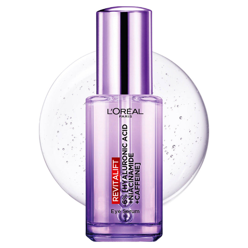 L'Oreal Paris 2.5% Hyaluronic Acid and Caffeine Eye Serum 20ml (British brand)