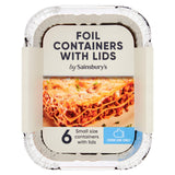 Sainsbury's foil containers with lids 6 pack - British product