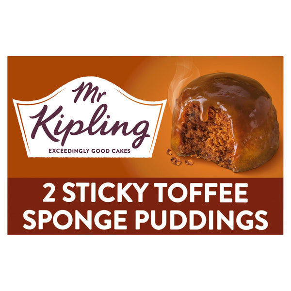 Sticky Toffee Sponge Pudding with Golden Syrup, Treacle, and Dates, 2x95g