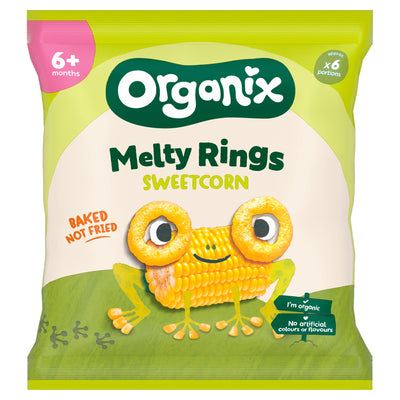 Sainsburys Organix Melty Organic Sweetcorn Rings Baby Puffs 20g- Buy online at McGrocer