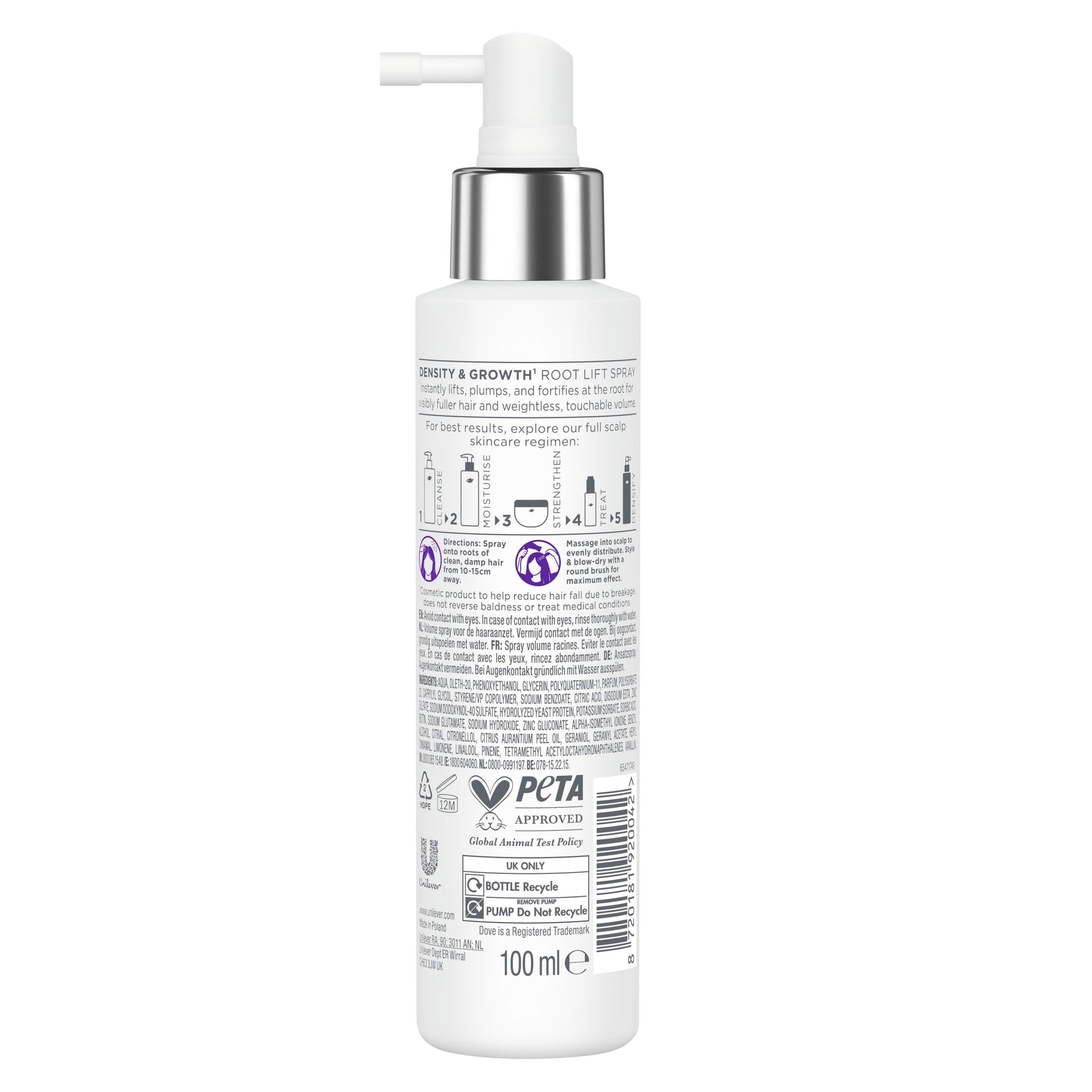 Dove Density & Growth Root Lift hair spray 100ml (British brand)