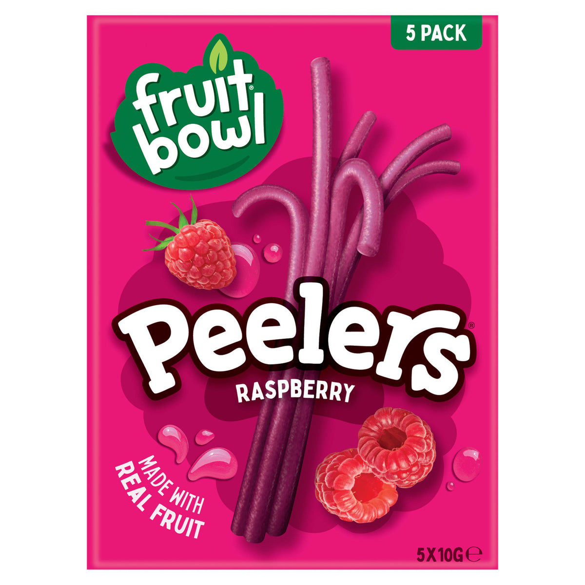 Fruit Bowl raspberry peelers 5 x 10g, imported from the UK