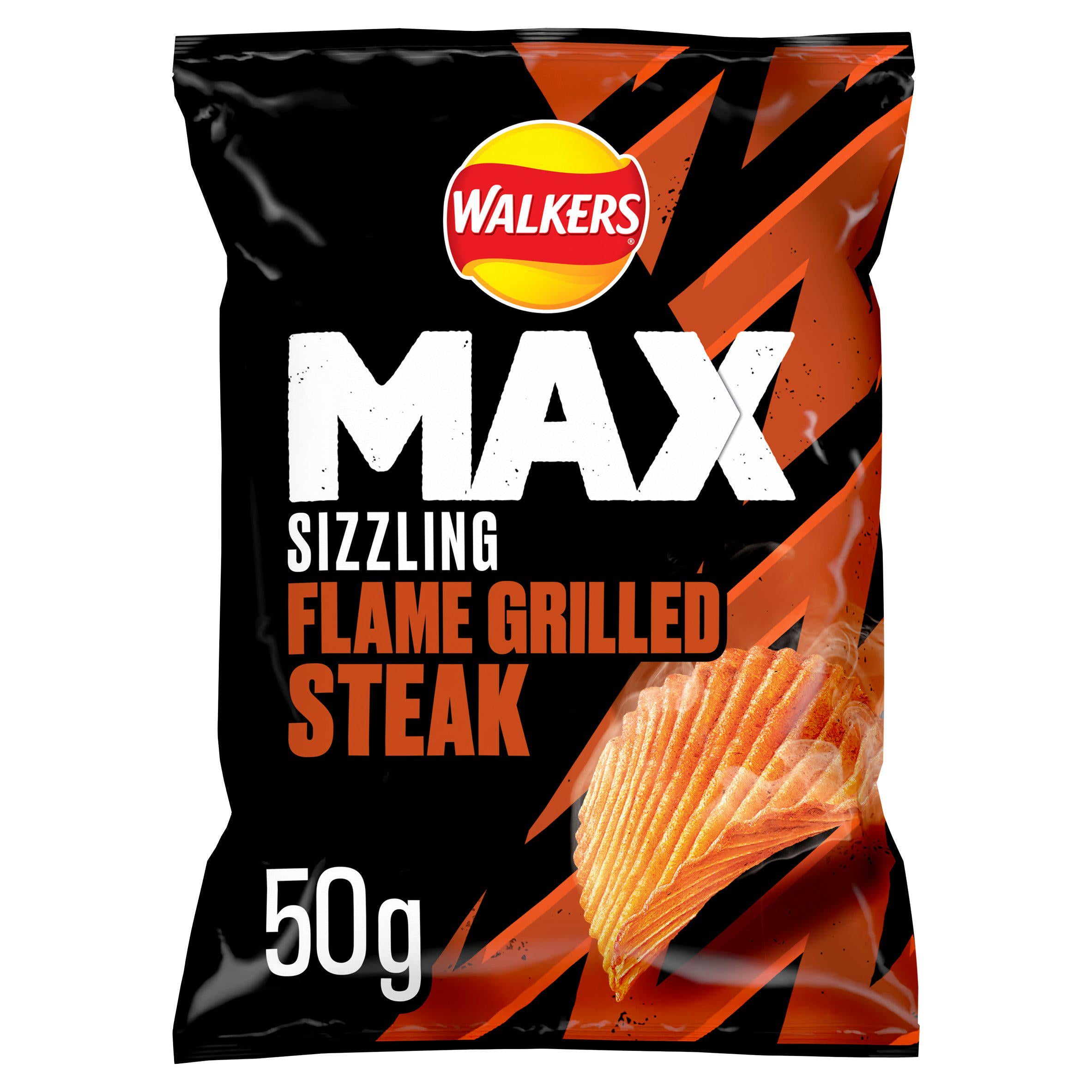 Walkers crisps Sizzling Flame Grilled Steak 50g (British brand)