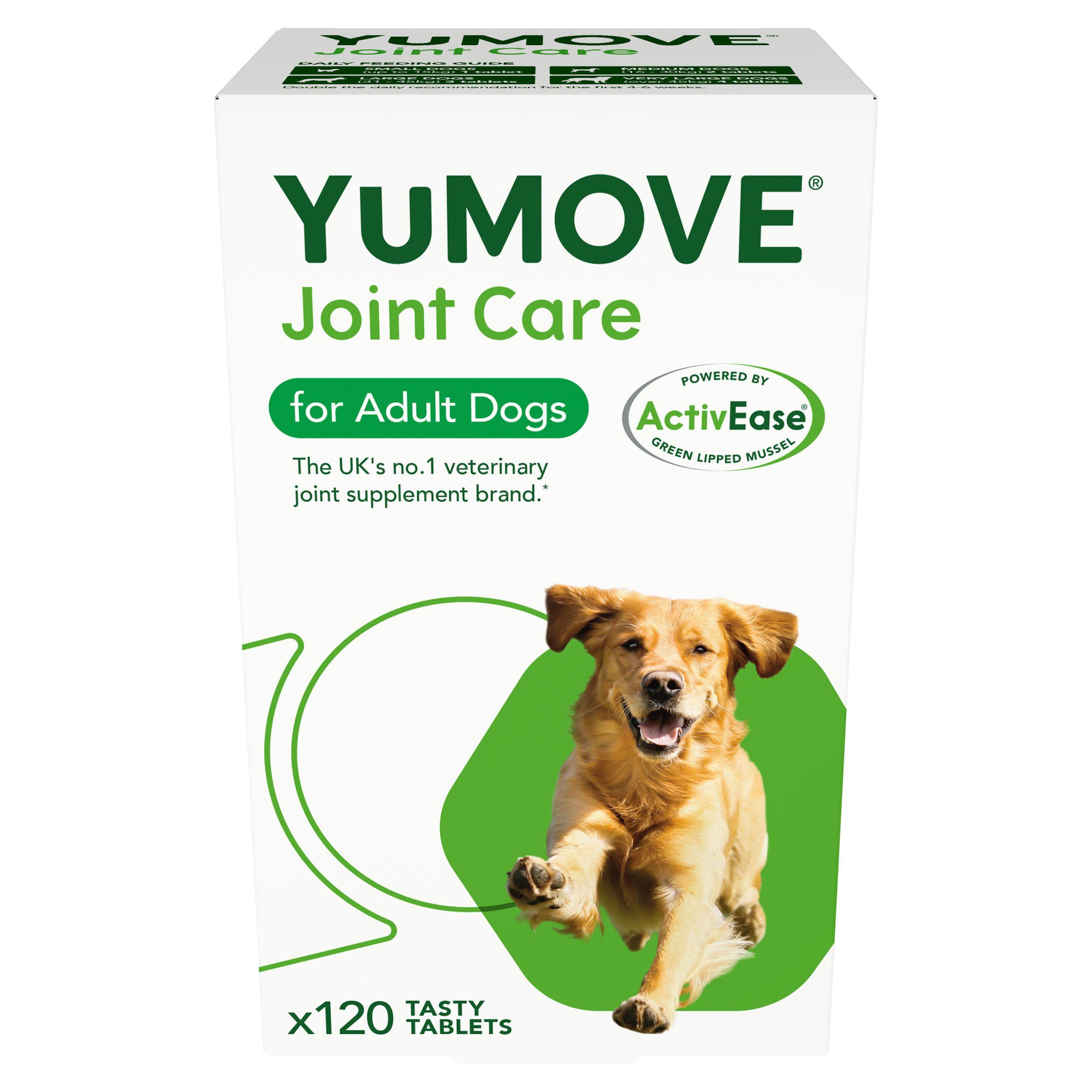 YuMOVE joint care tablets for adult dogs 120 tablets - British product