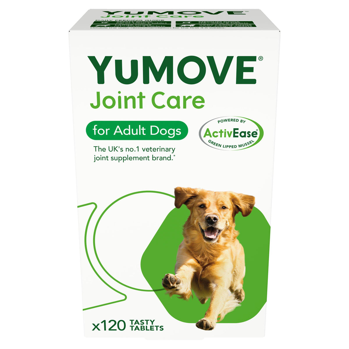 YuMOVE joint care tablets for adult dogs 120 tablets - British product