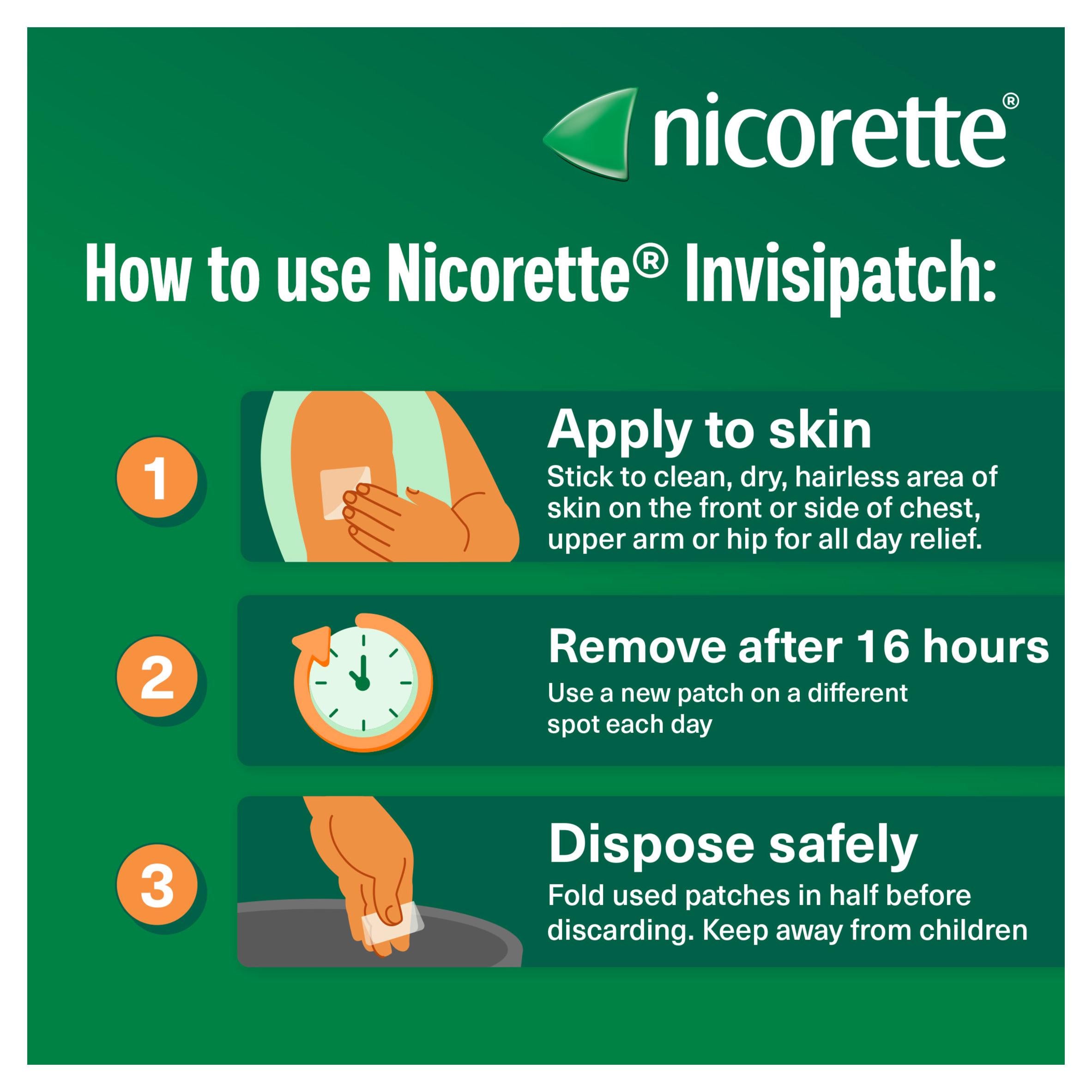 Nicorette Invisi Patch Step 2 15mg 7 patches - British product
