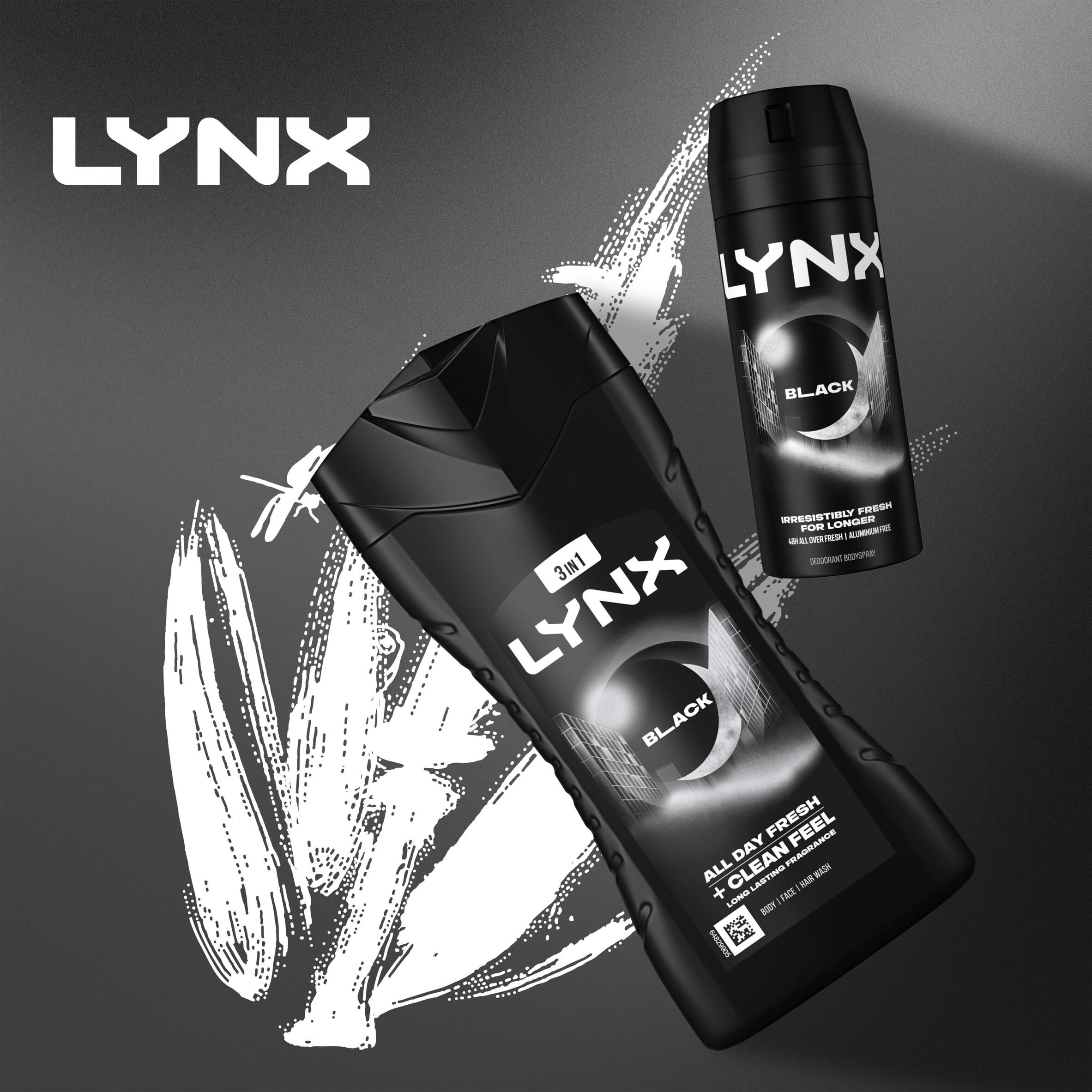 Lynx Black shower gel 225ml (British brand)