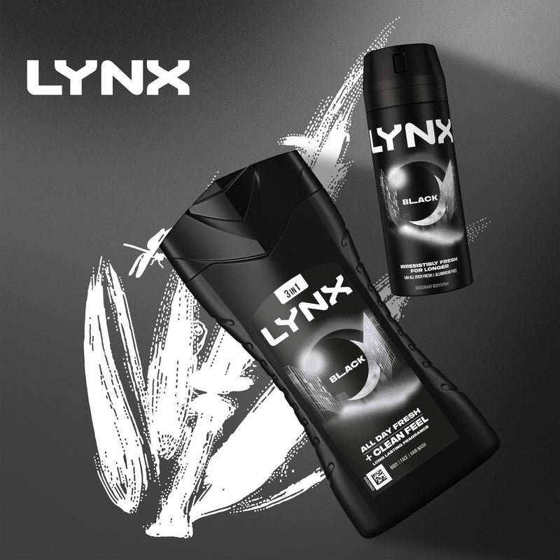 Lynx Black shower gel 225ml (British brand)