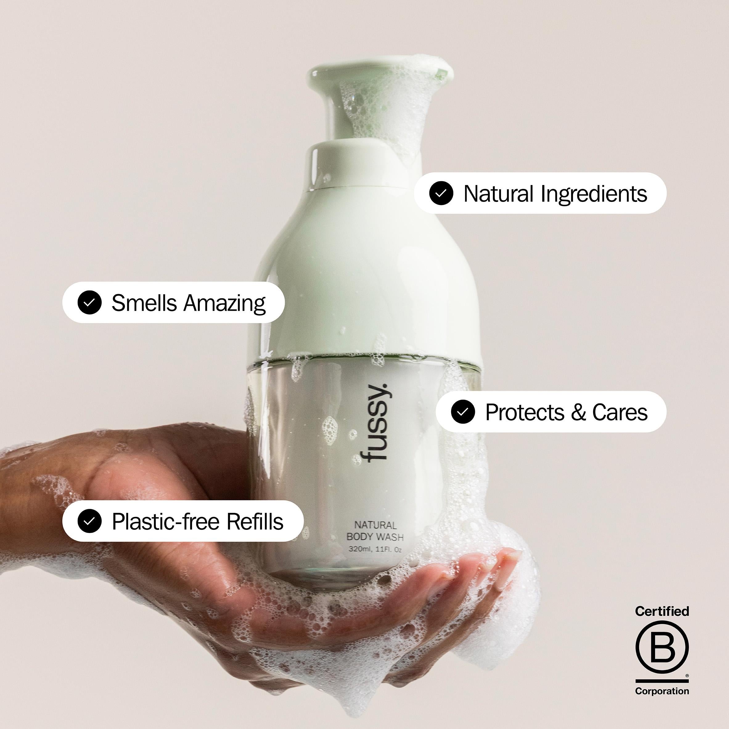 Fussy Tropic Tonic natural body wash refill 320ml - British product