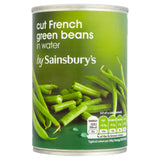 Sainsbury's cut green beans in water 400g, imported from the UK