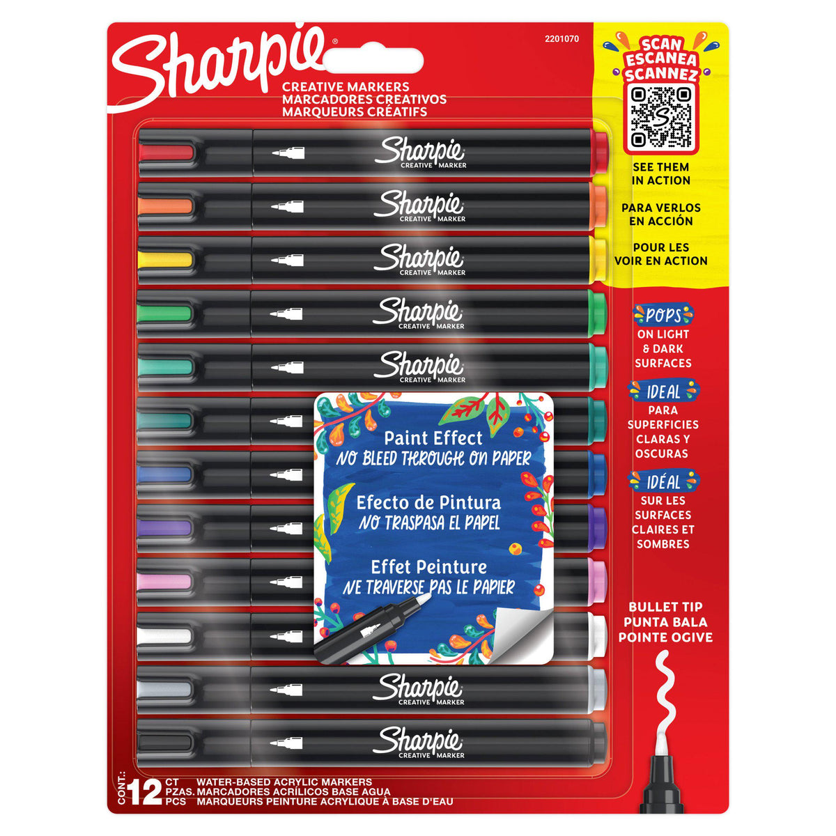 Sharpie Creative Markers 12 Pack Paint Pens (British brand)