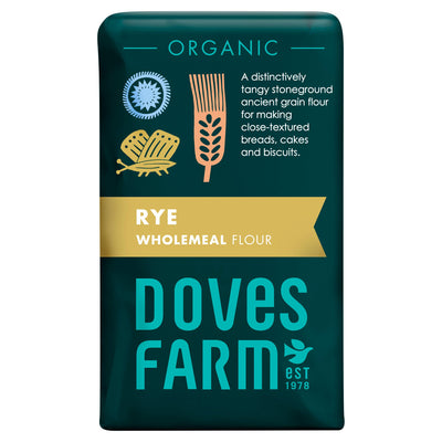 Sainsburys Doves Farm Organic Wholemeal Rye Flour 1kg- Buy online at McGrocer