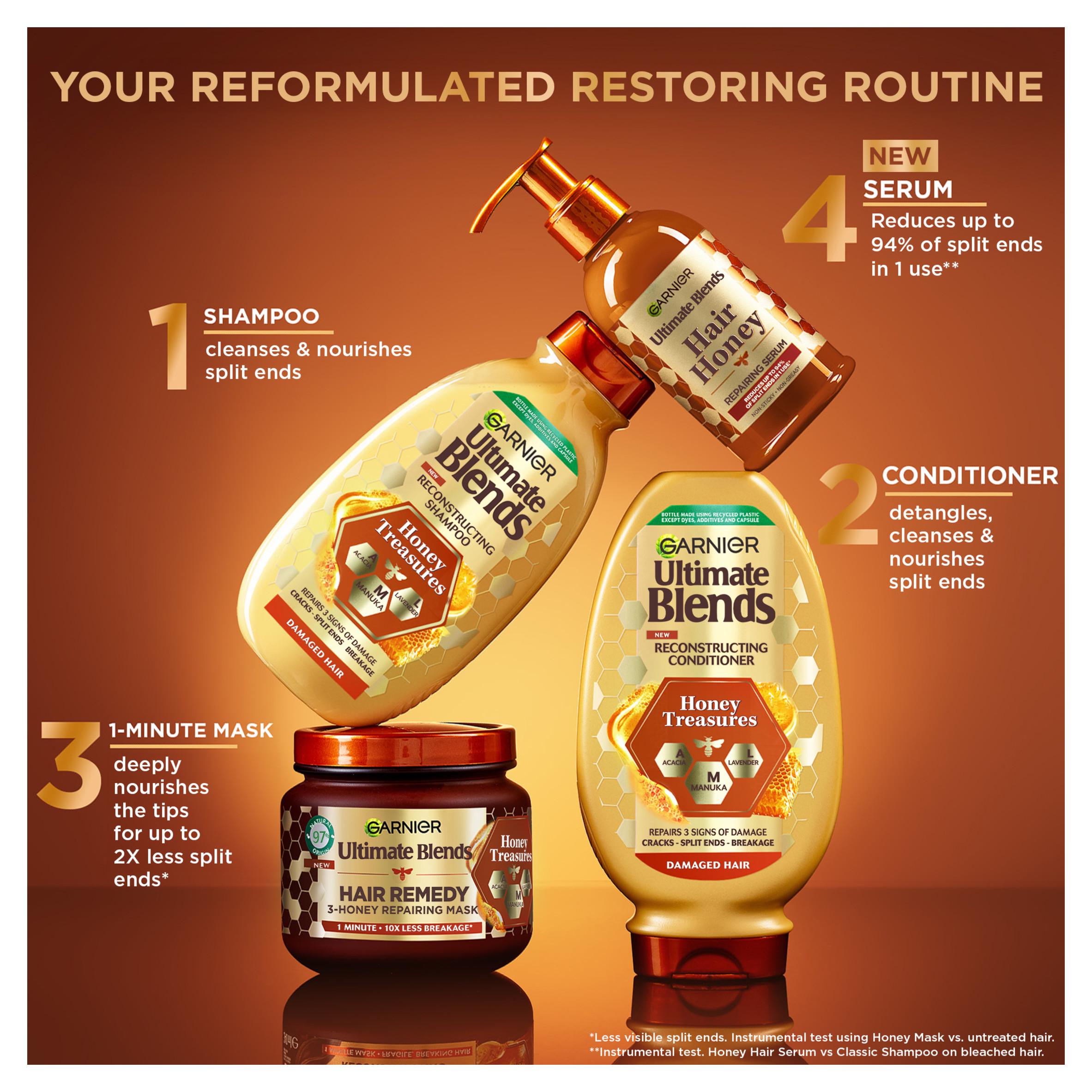 Garnier Honey Treasures strengthening shampoo 400ml, imported from the UK