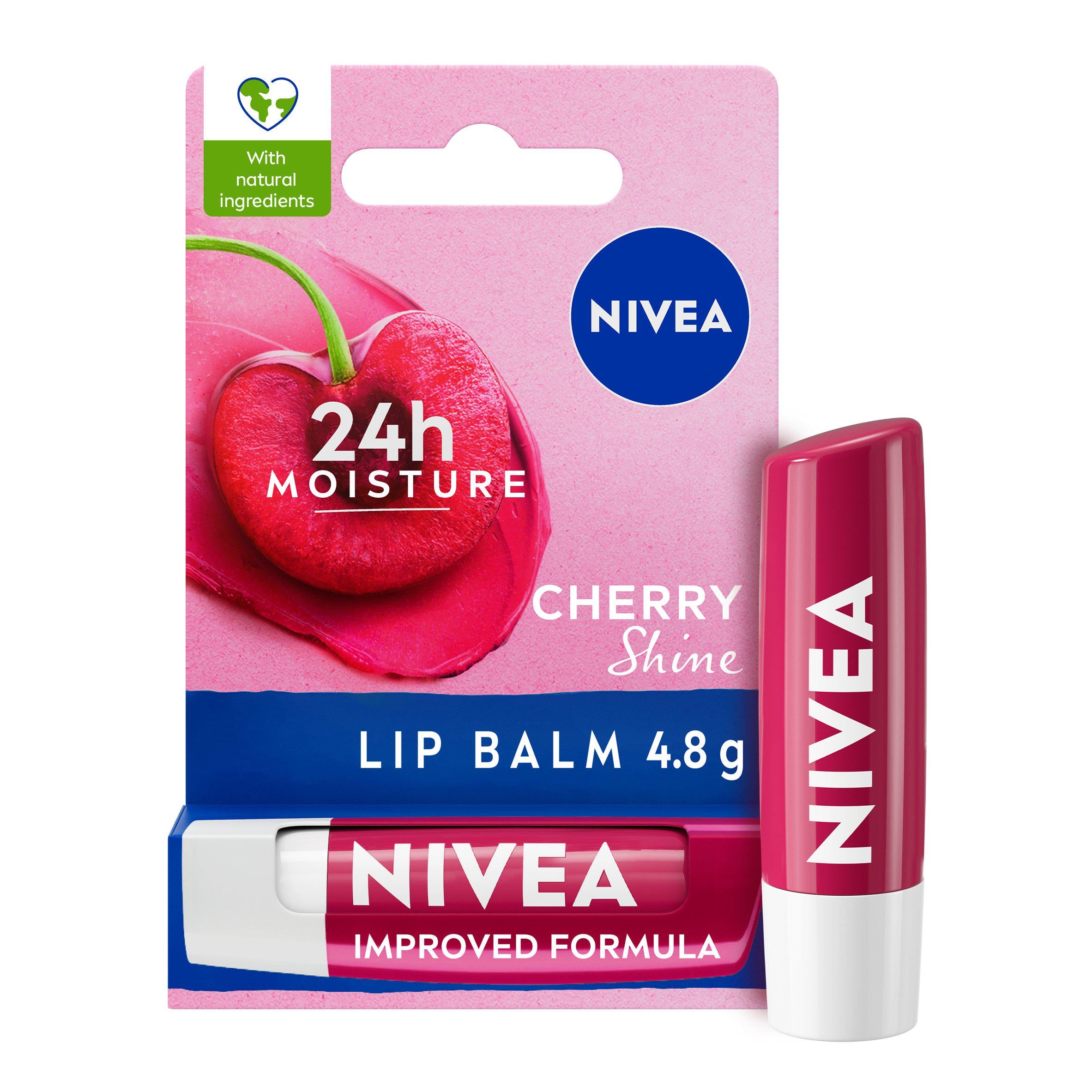 Nivea Cherry Shine Lip Balm 4.8g (British brand)