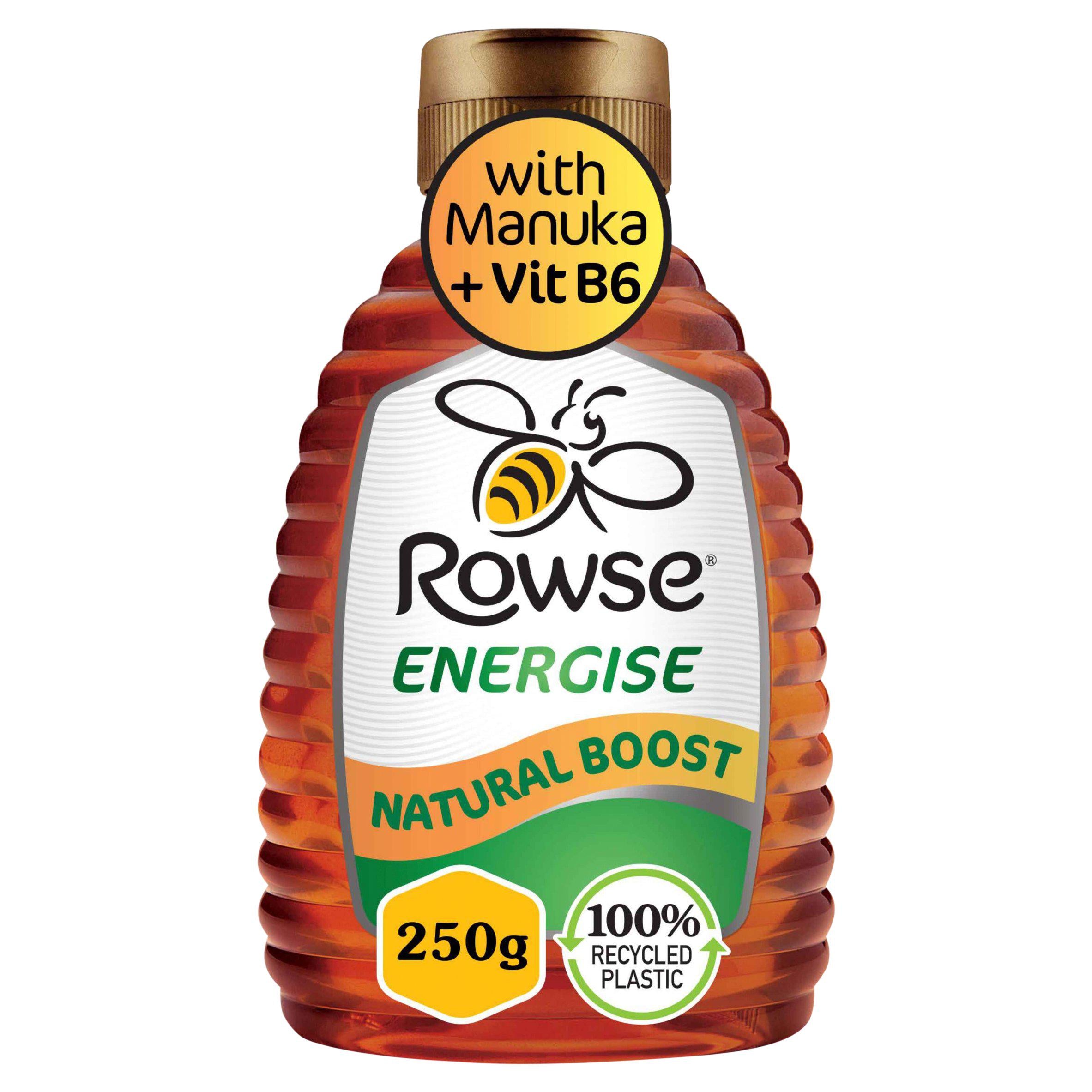 Rowse Energise Honey with Manuka 250g, imported from the UK