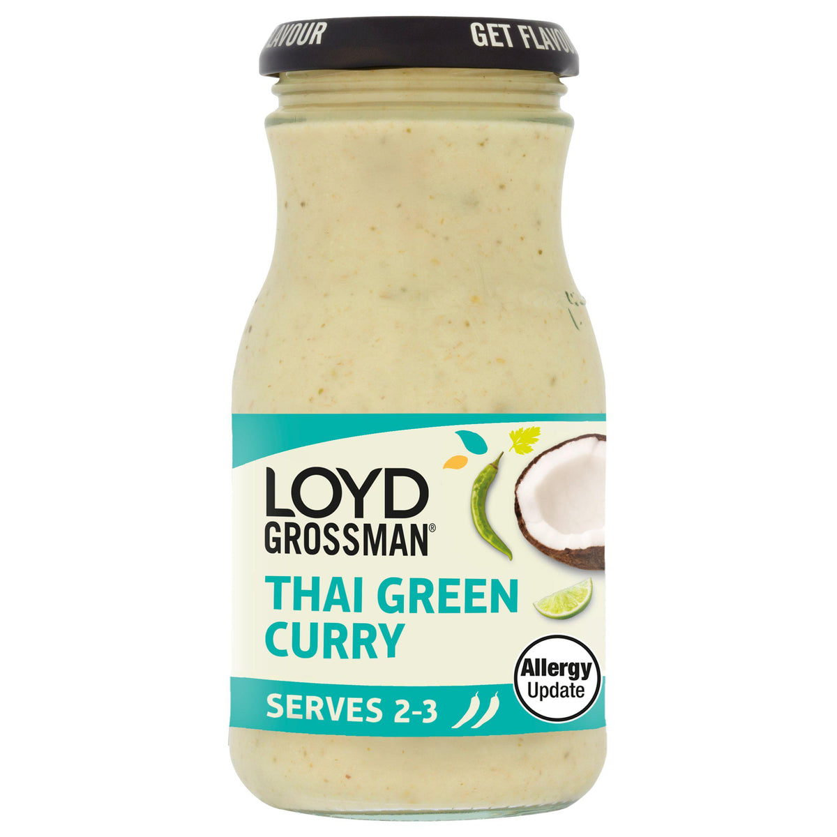 Loyd Grossman Thai green curry sauce 350g jar (British brand)