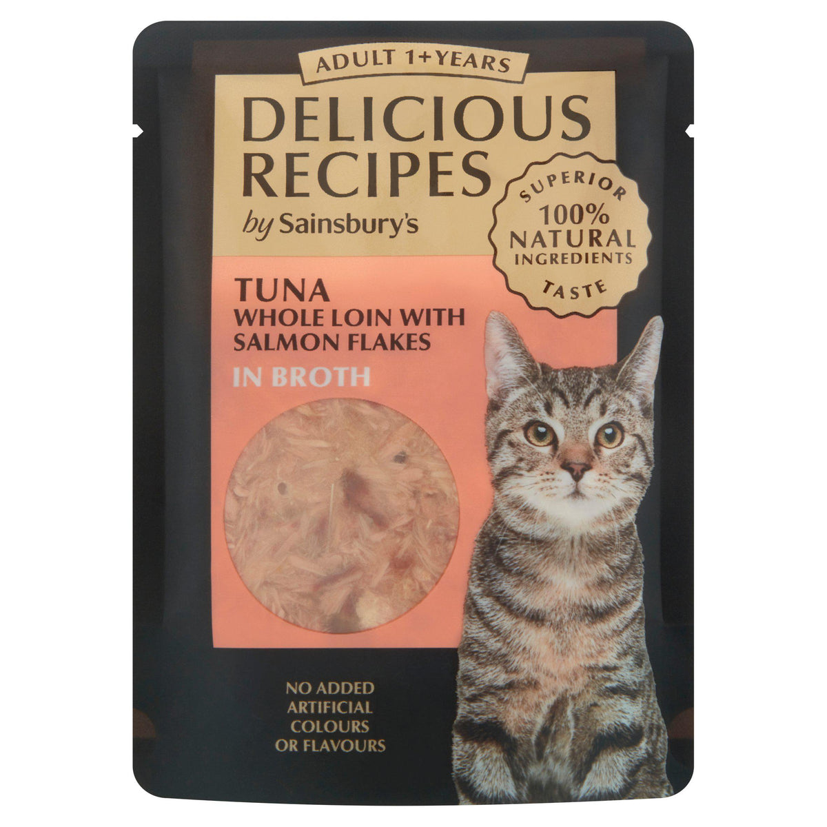 Sainsbury's Tuna Whole Loin cat food 70g, imported from the UK