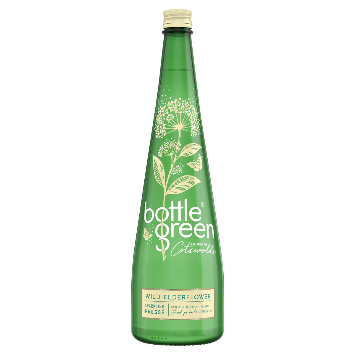 Bottlegreen elderflower light sparkling pressé 750ml - British product